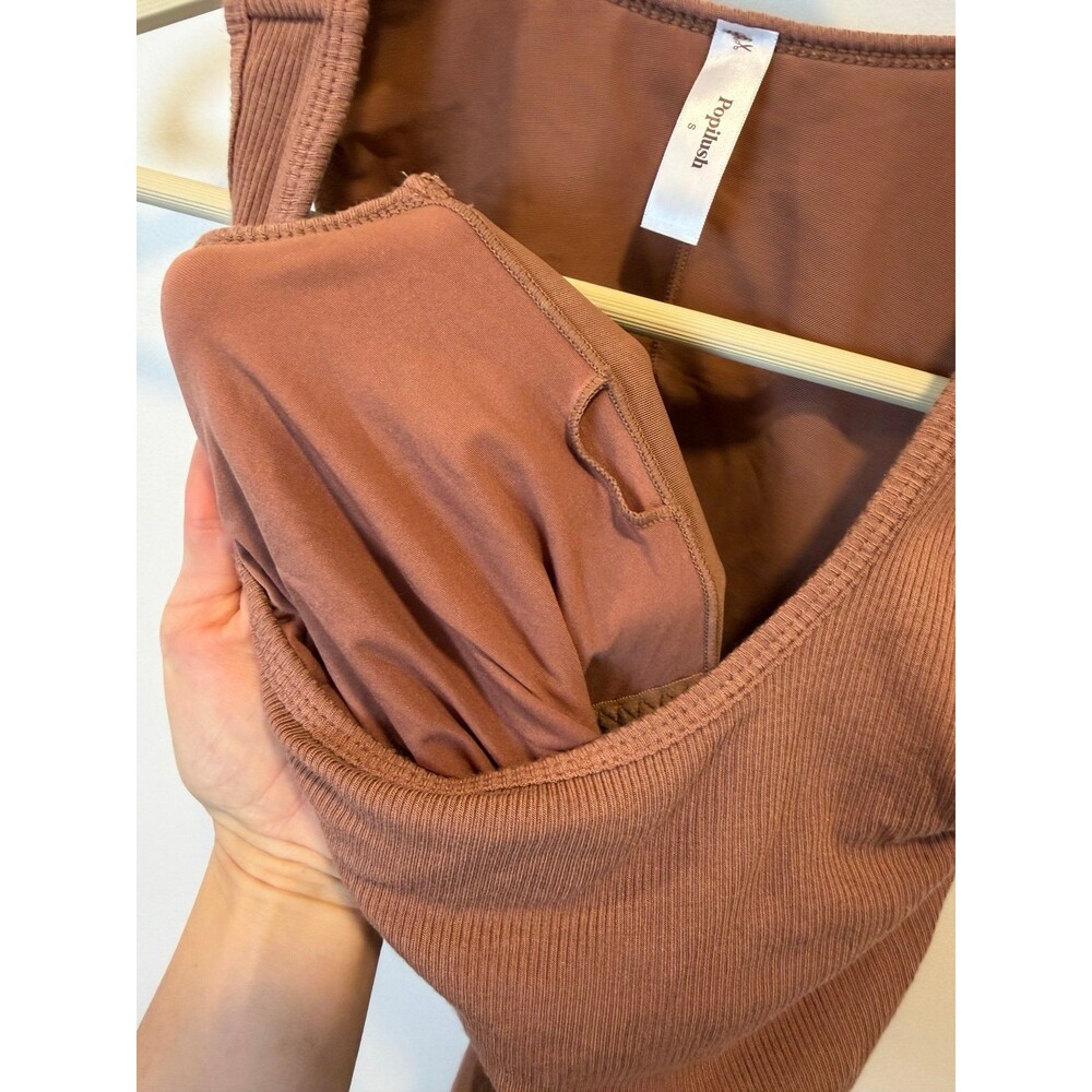 Popilush Built In Shapewear Ribbed Mini Dress - Picture 4 of 5